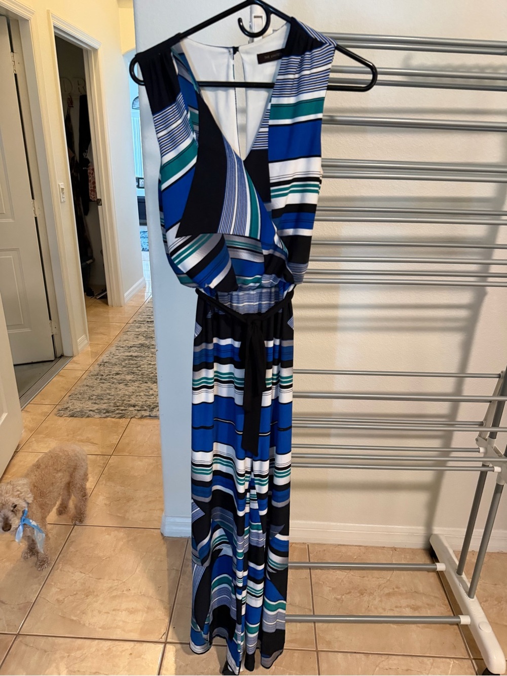 The Limited Stripped Pantsuit with Waist Tie